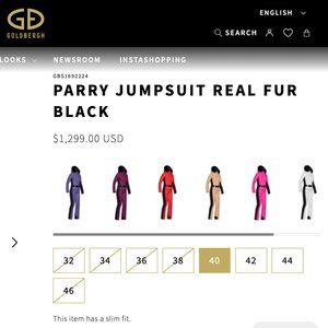 GOLDBERGH - PARRY JUMPSUIT REAL FUR BLACK